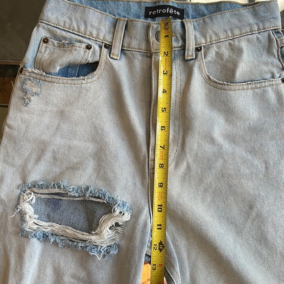 Retrofete Maggie two tone distressed jeans light wash 24 - Picture 8 of 12